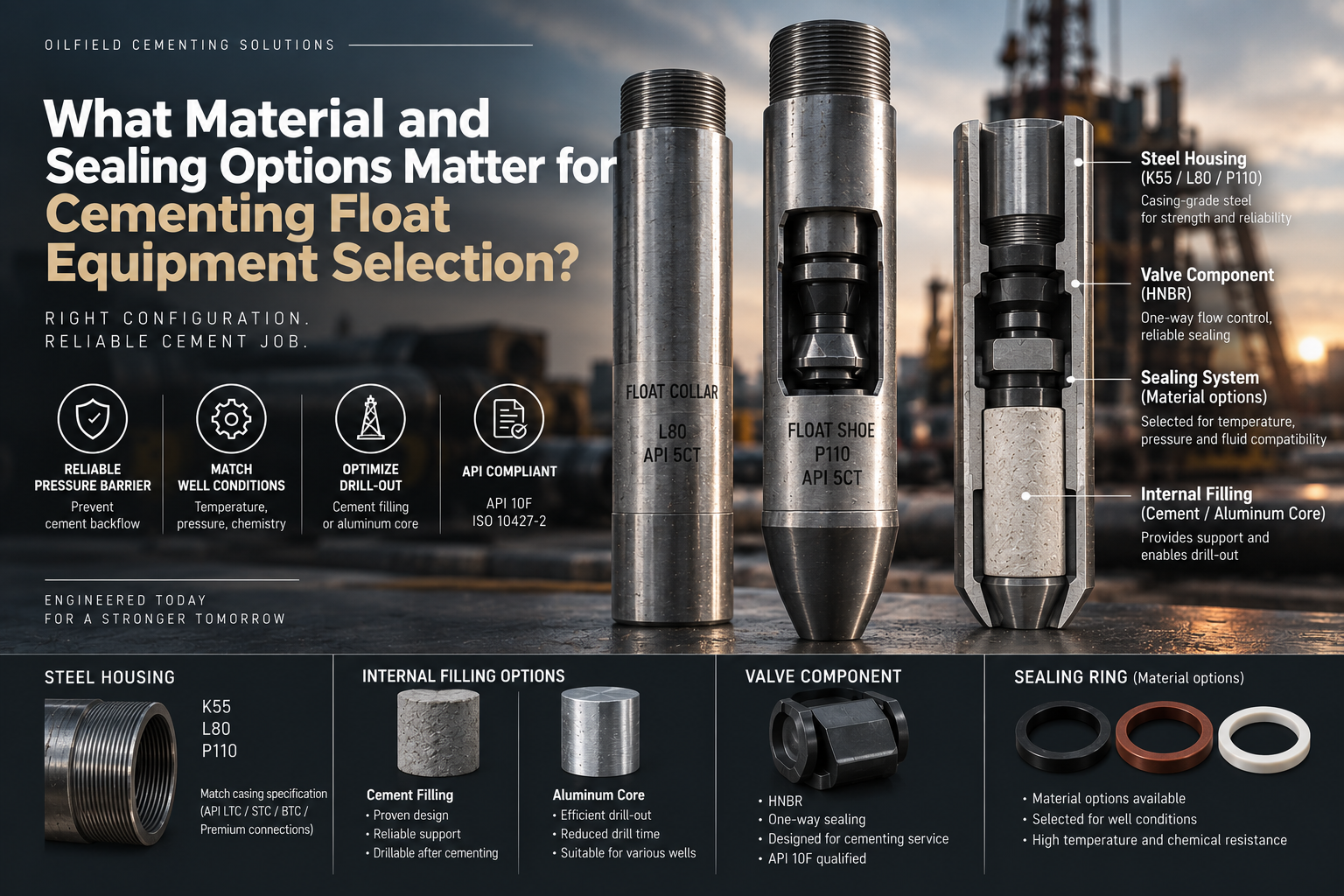 最新の企業ブログについて How Material Configuration Affects Cementing Float Equipment Performance
