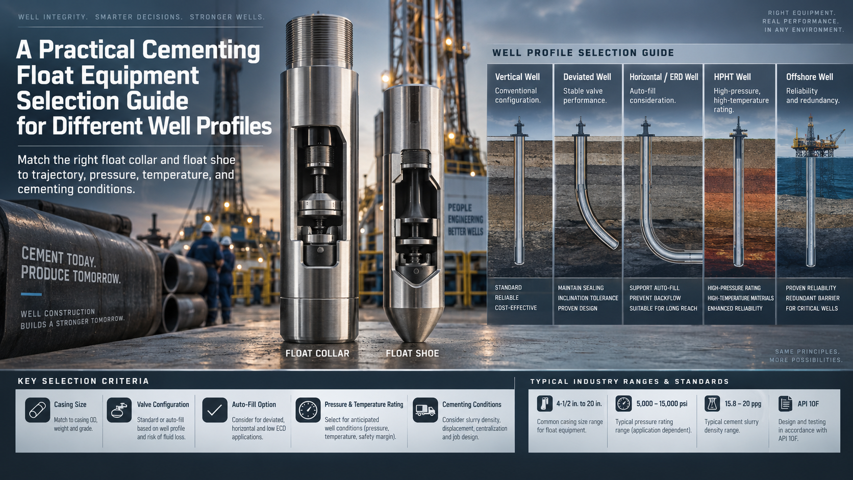最新の企業ブログについて A Practical Cementing Float Equipment Selection Guide for Different Well Profiles