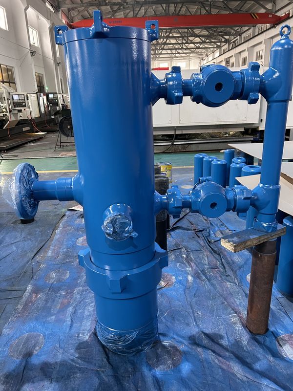 13-3/8' API キャッシング BTC ブックル接続 35Mpa 作業圧 木製パック付きダブルプラグセメントヘッド 810KG